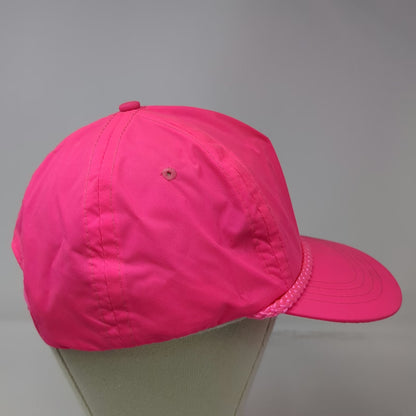 Sportcap 5 Panel Pink One Size Rope Snapback Hat Nylon Terry Cloth Unstructured