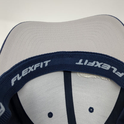 ESTECH Fitted Hat Blue L/XL Flexfit Lightweight Embroidered Port Authority