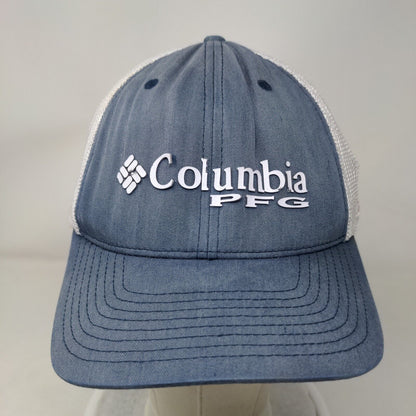 Columbia PFG Fitted Mesh Back Trucker Hat Blue One Size Colorblock Flexfit