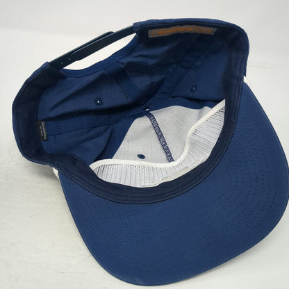 Richardson 5 Panel Hat Blue One Size Rope Snapback Embroidered Logo Cotton