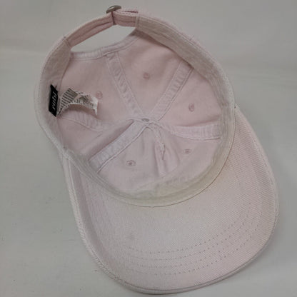 Happy Hour Slideback Hat Pink One Size Adjustable Embroidered Vented Holes Rubi