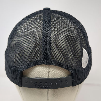 Richardson Trucker Hat Black OSFM Elevated Hydration Snapback Mesh White Drop