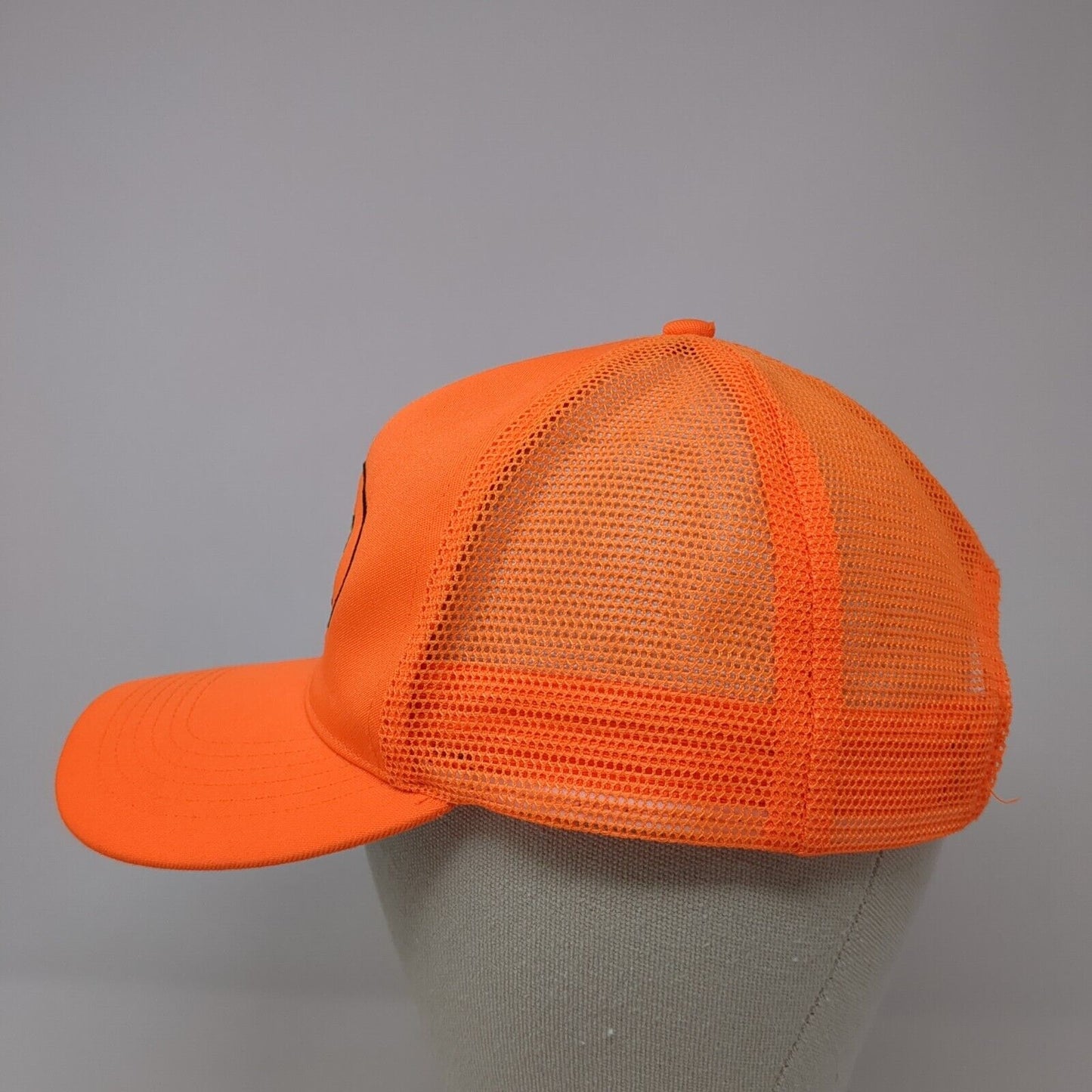 West Contracting Snapback Mesh Back Trucker Hat Orange One Size 6 Panel