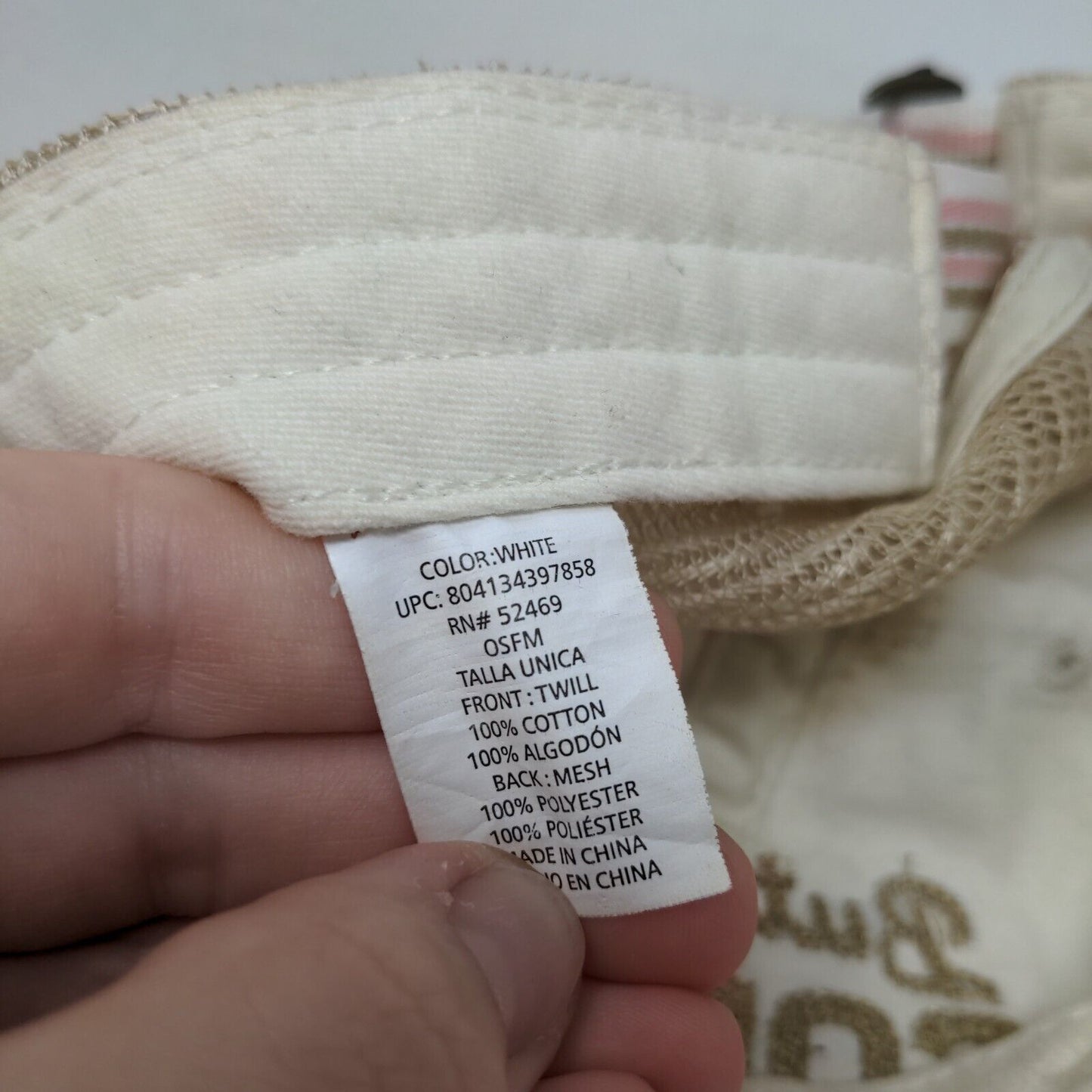 But First Coffee Slideback Hat White OSFM Adjustable Mesh Back Distressed