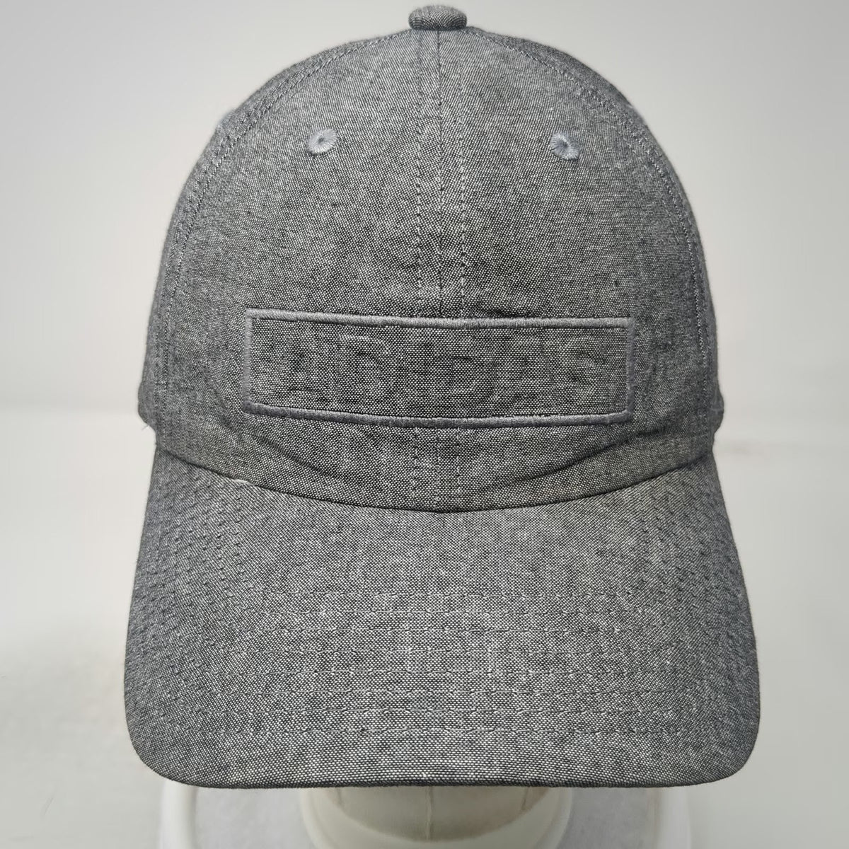 Adidas Baseball Cap Gray One Size Adjustable Tonal Embroidered Logo Heather Hat