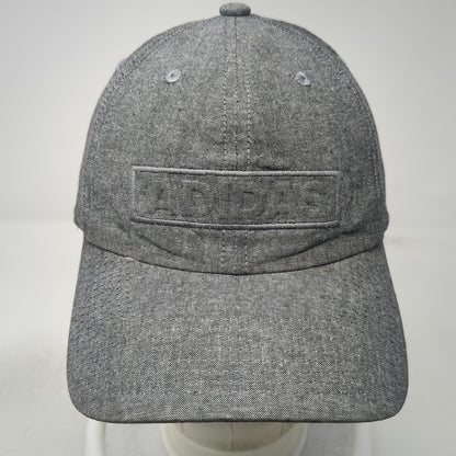 Adidas Baseball Cap Gray One Size Adjustable Tonal Embroidered Logo Heather Hat