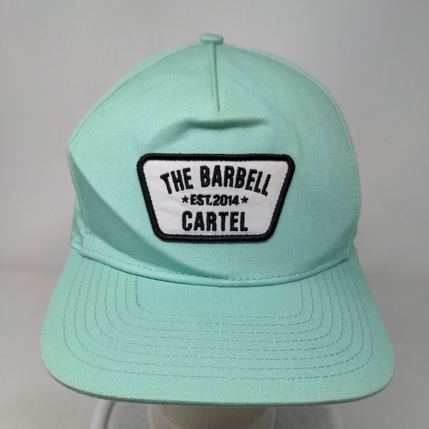 The Barbell Cartel Est. 2014 Snapback Hat Bluish-Green One Size Embroidered