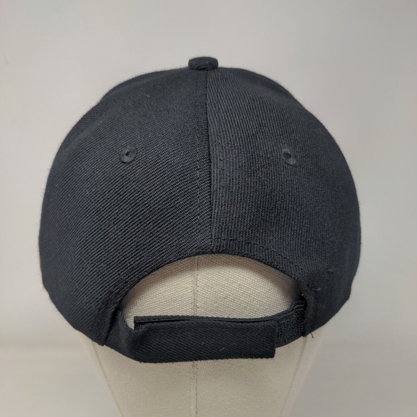 Kiss My Bass Strapback Hat Black One Size Solid Adjustable Embroidered