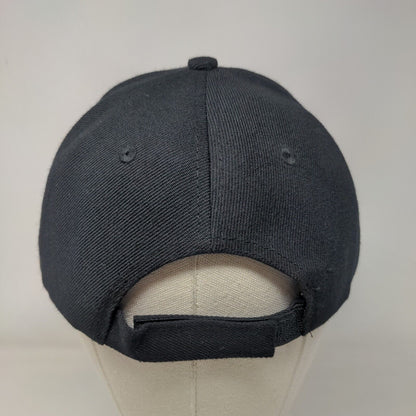 Kiss My Bass Strapback Hat Black One Size Solid Adjustable Embroidered