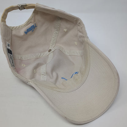 Puma Blue Logo Slideback Hat Beige One Size Adjustable Embroidered