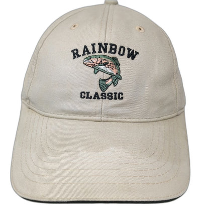 American Dry Goods Baseball Cap Beige One Size Rainbow Classic Fish Hat