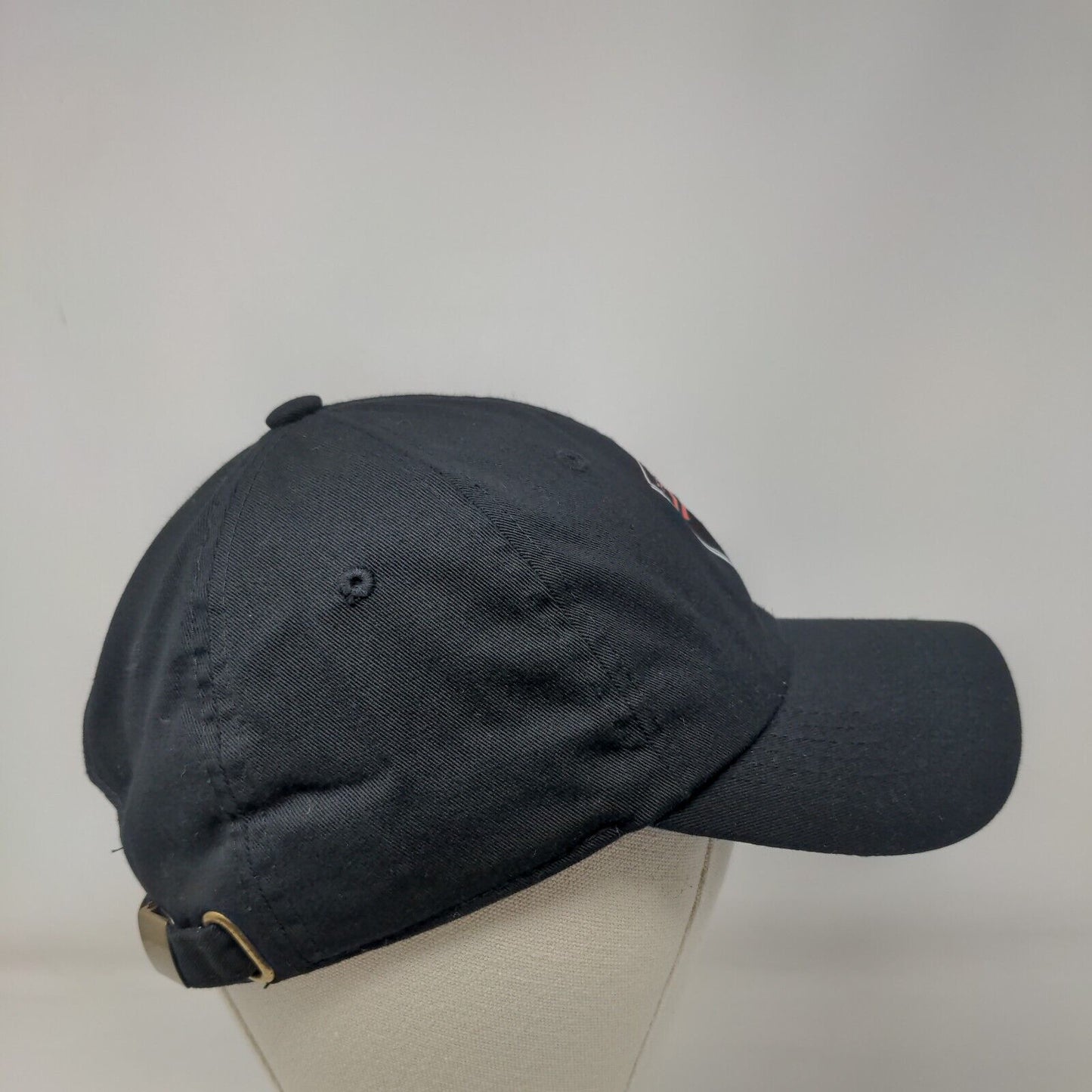 Tesla Slideback Hat Black OSFA Adjustable Vented Holes 6 Panel Cotton
