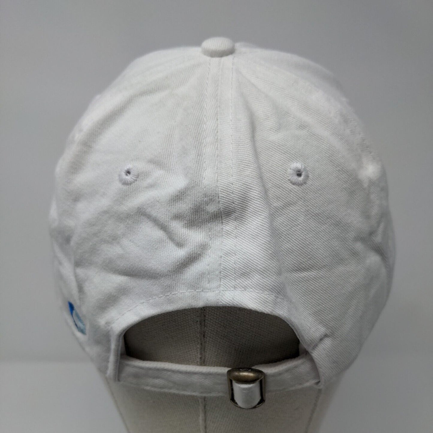 Stay Well Slideback Hat White OSFA Adjustable Embroidered Quake City Caps Cotton