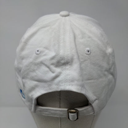 Stay Well Slideback Hat White OSFA Adjustable Embroidered Quake City Caps Cotton