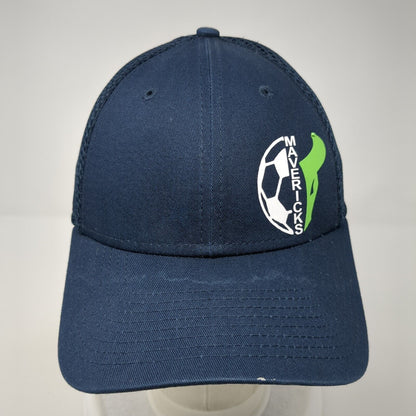 Mavericks Fitted Mesh Back Hat Blue S-M Stretch Solid New Era 39Thirty