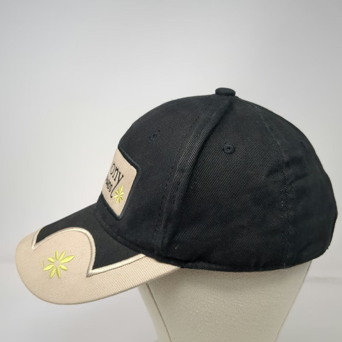 Harmony Outdoor Brands Baseball Cap Black Beige One Size Turfgrass Strapback Hat