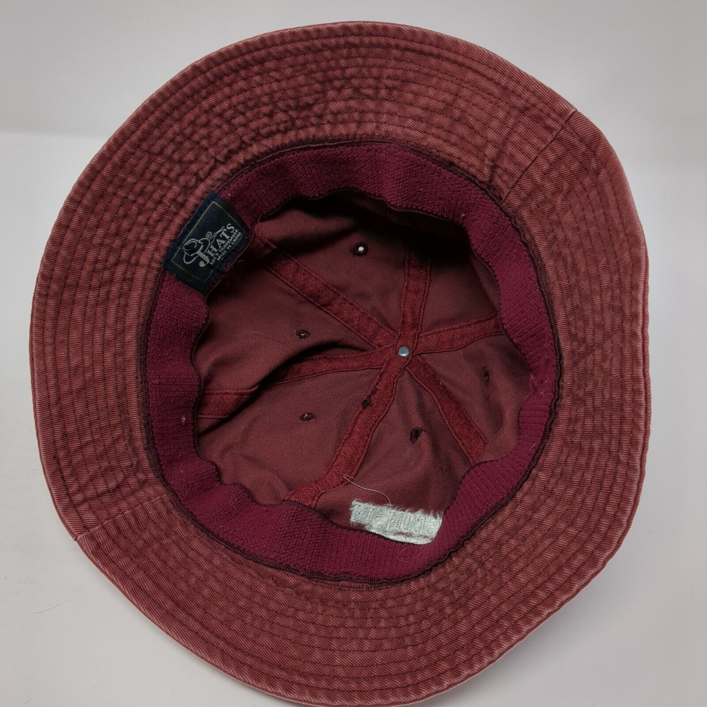Wisconsin Dells Bucket Hat Red One Size Embroidered Vent Holes Jhats
