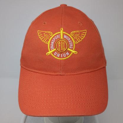 Transport Workers Union Baseball Cap Orange OS Adjustable Embroidered Bayside