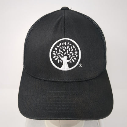 Pacific Headwear Snapback Trucker Hat Black One Size Adjustable Mesh Back