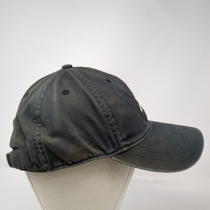 Nike Baseball Cap Black Embroidered Swoosh Slideback Hat Vintage Gray Tag