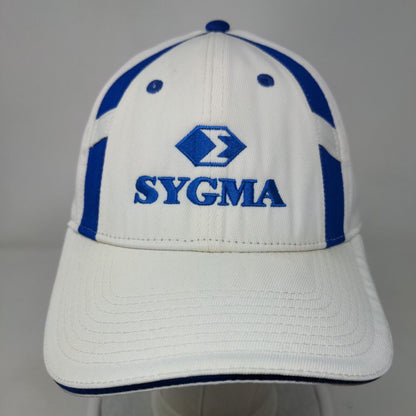 Sygma Strapback Hat White OSFM Embroidered Adjustable Macco Outdoor Cap