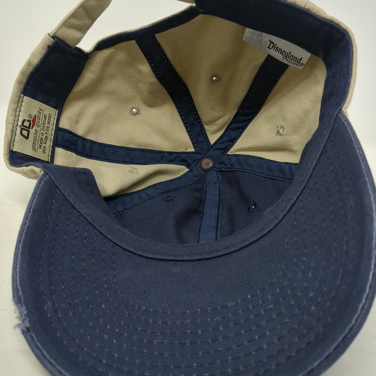 Disneyland Resort Baseball Cap Blue Beige One Size Cotton Slideback Graphic Hat