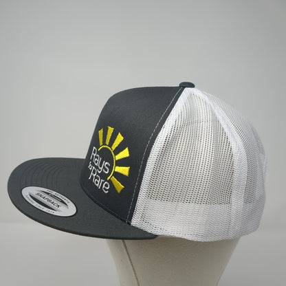 Rays For Rare Trucker Hat Gray One Size Adjustable Embroidered Mesh Back Yupoong