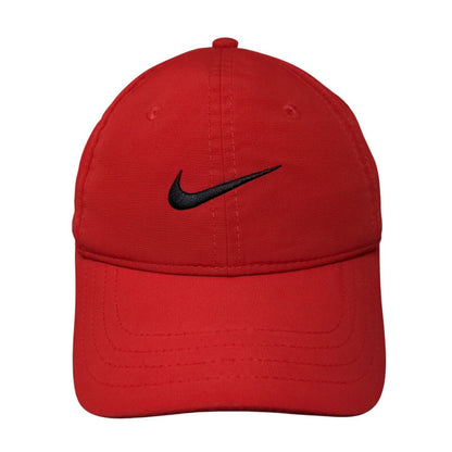 Nike Swoosh Just Do It Strapback Hat Red 4-7 Embroidered Dri-Fit 6 Panel