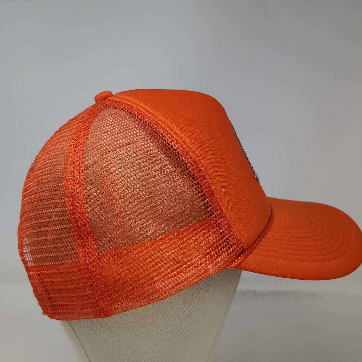 Otto Trucker Hat Orange One Size Mesh Back Snapback Rope Detail RevoluSun Solar