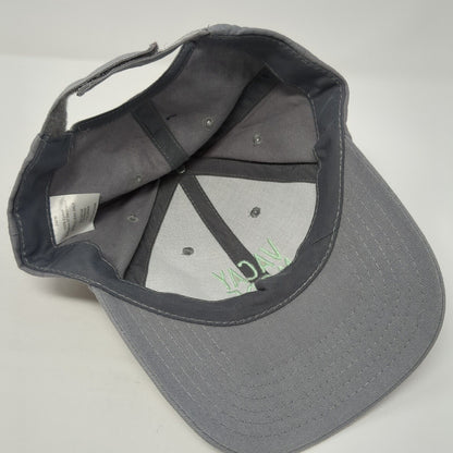 Vacay Mode Strapback Hat Gray One Size Solid Adjustable Embroidered