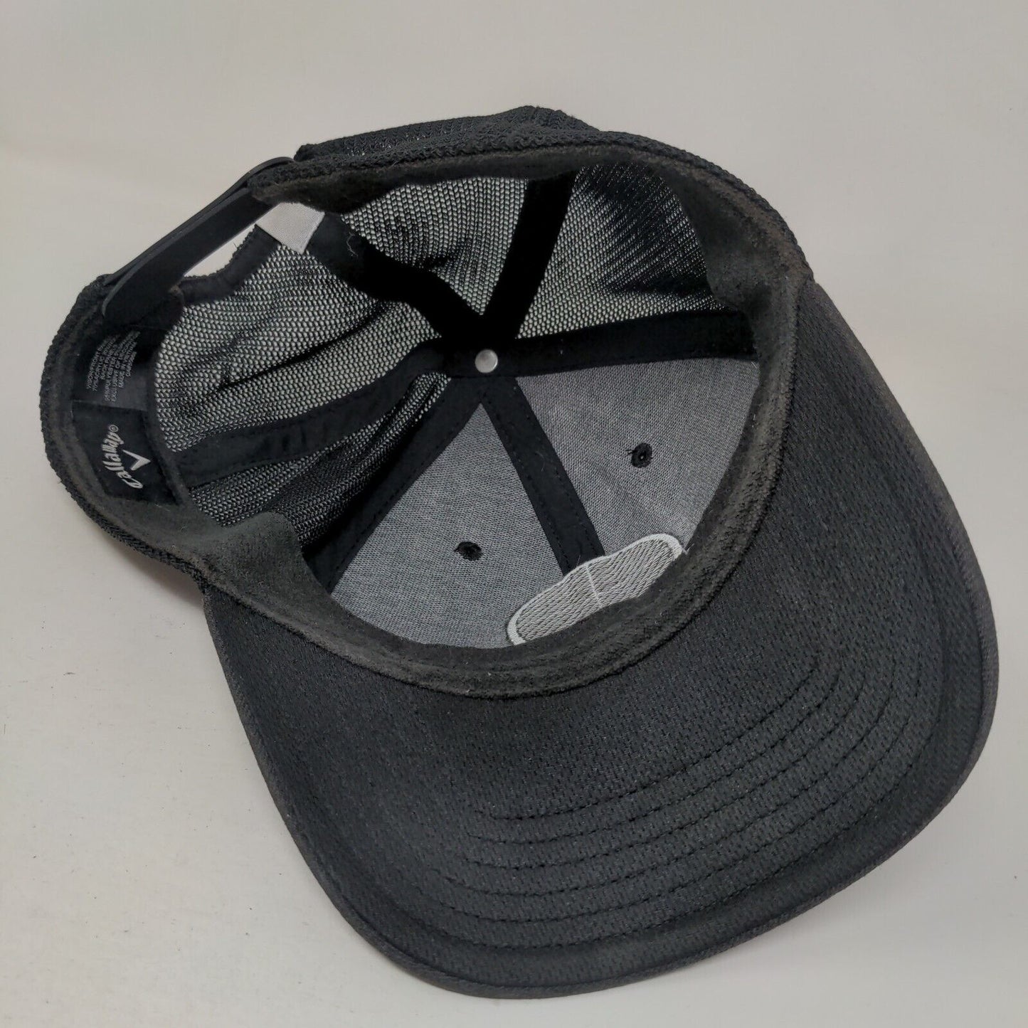 Callaway Snapback Mesh Back Trucker Hat Black One Size Adjustable
