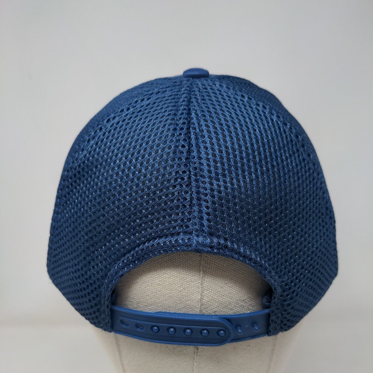 Sonic Snapback Hat Blue One Size Embroidered Mesh Back Solid 6 Panel