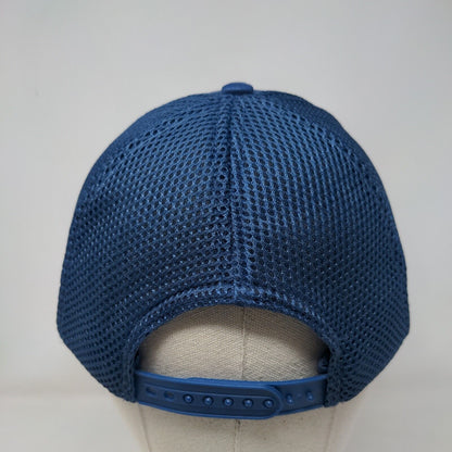 Sonic Snapback Hat Blue One Size Embroidered Mesh Back Solid 6 Panel