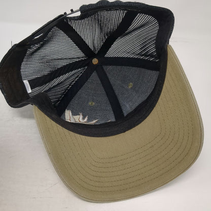 Richardson Trucker Hat Beige One Size Mesh Back Snapback Deer Antler Buck Logo