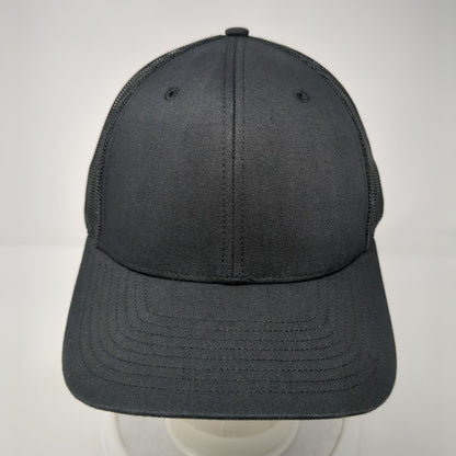 Richardson Snapback Trucker Hat Black OS Adjustable Mesh Back 6 Panel Blank
