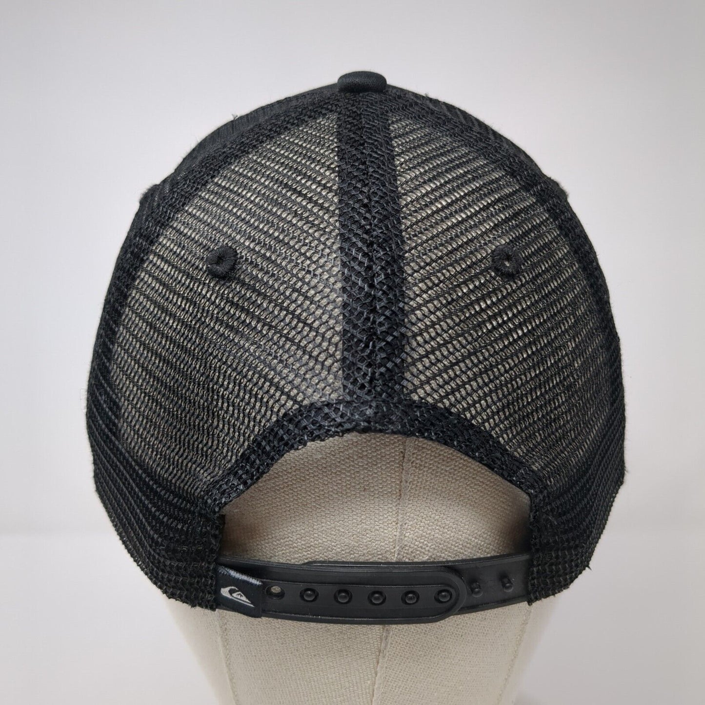 Quiksilver Snapback Mesh Back Trucker Hat Black One Size Adjustable