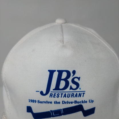 JB's Restaurant Snapback Rope Hat White OSFA Adjustable Xpres Caps