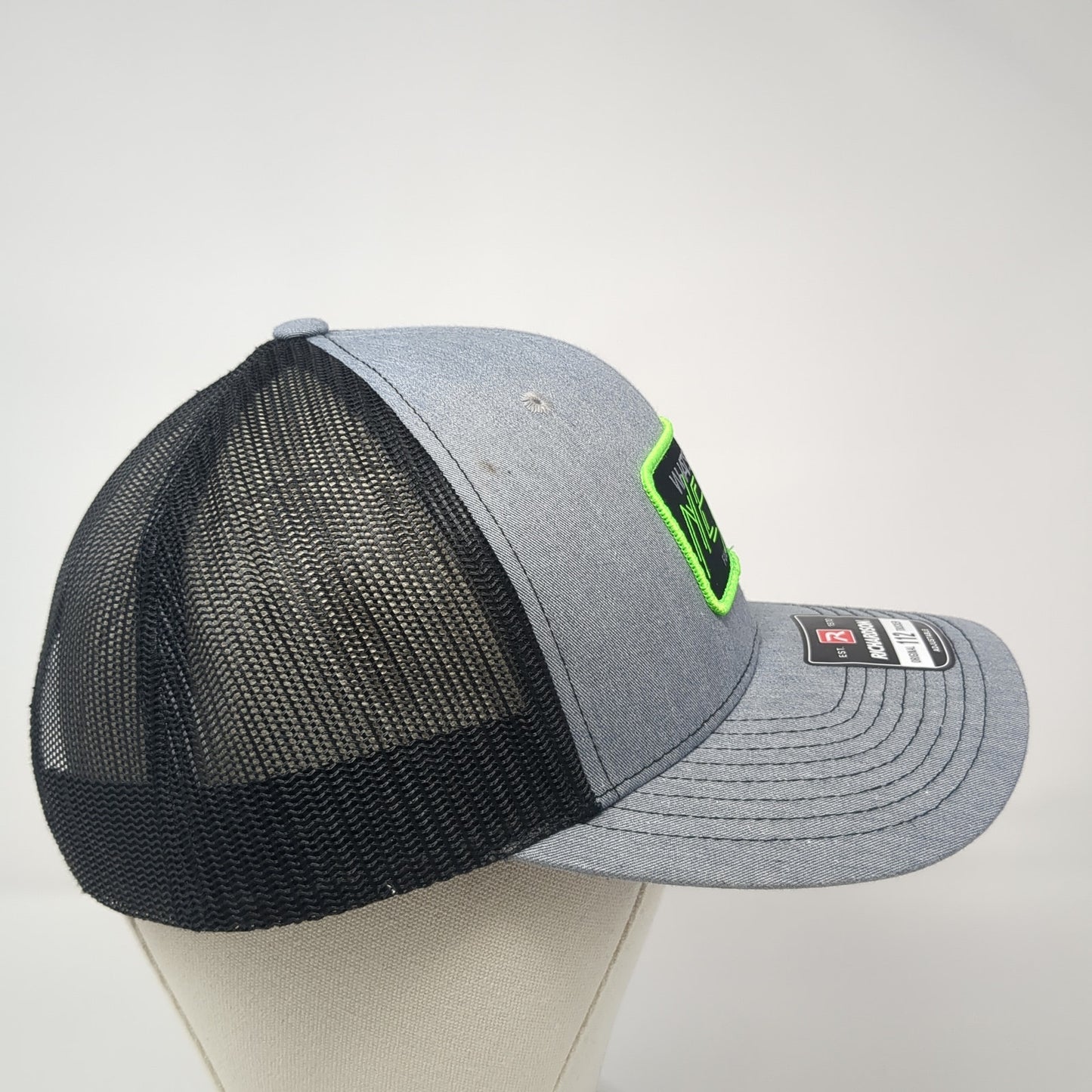 What's Next Fully Promoted Trucker Hat Gray One Size Adjustable Richardson