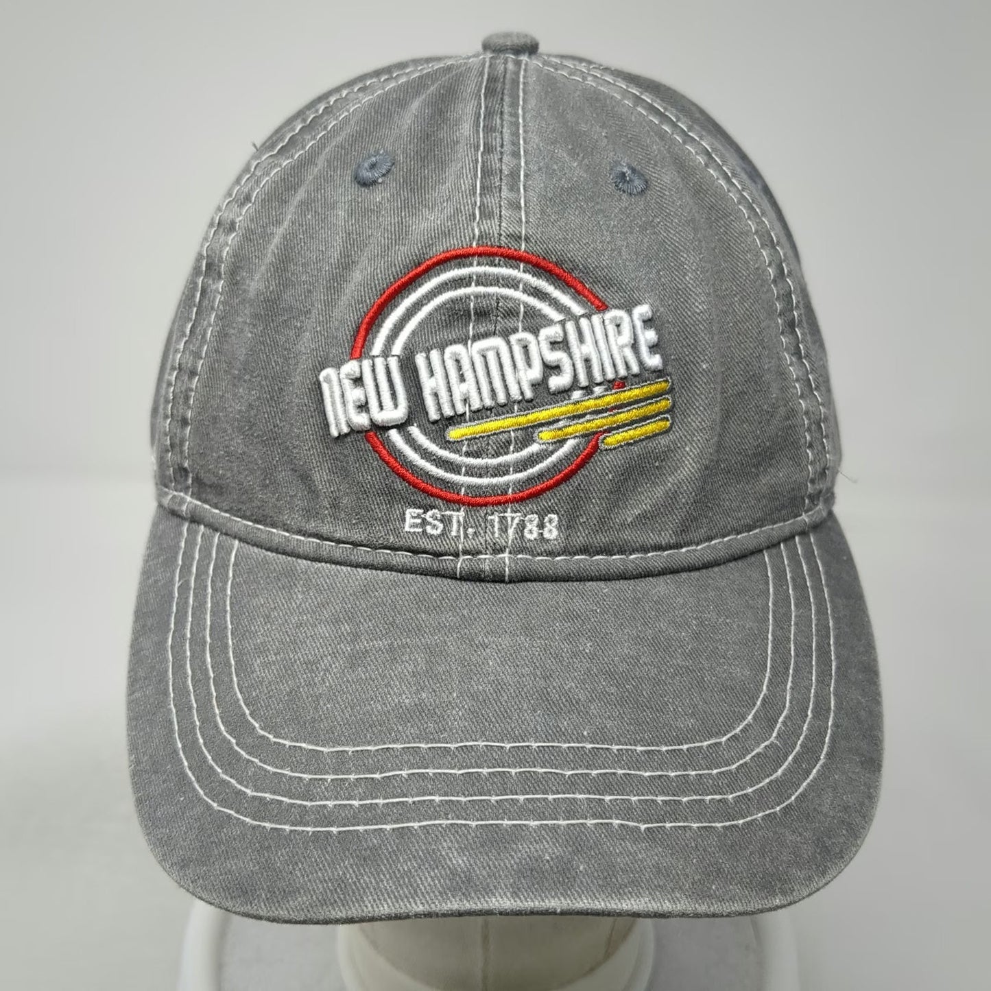 New Hampshire State Live Free or Die Gray Baseball Cap One Size Strapback Hat