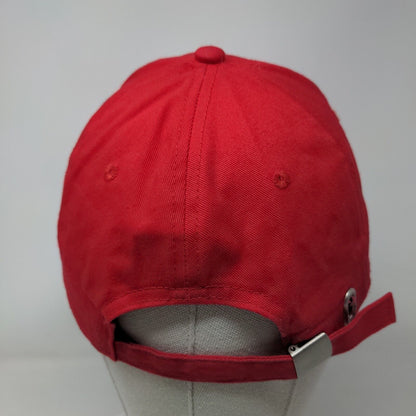 Teddy Bear Slideback Hat Red One Size Embroidered Adjustable 6 Panel