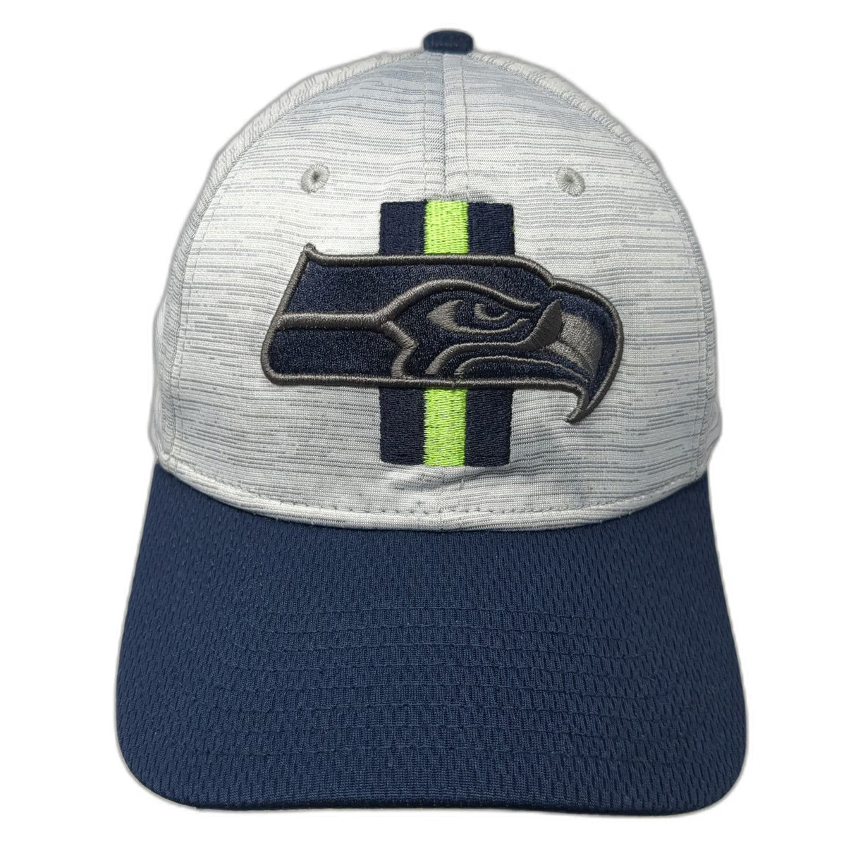 New Era Seattle Seahawks Gray Blue Baseball Cap L NFL 39THIRTY Stretch Fit Hat