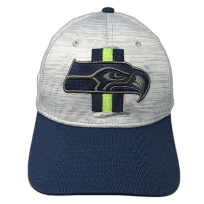 New Era Seattle Seahawks Gray Blue Baseball Cap L NFL 39THIRTY Stretch Fit Hat