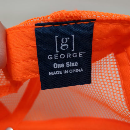 George Trucker Hat Orange One Size Sourdough Lodge Snapback Mesh Back Graphic