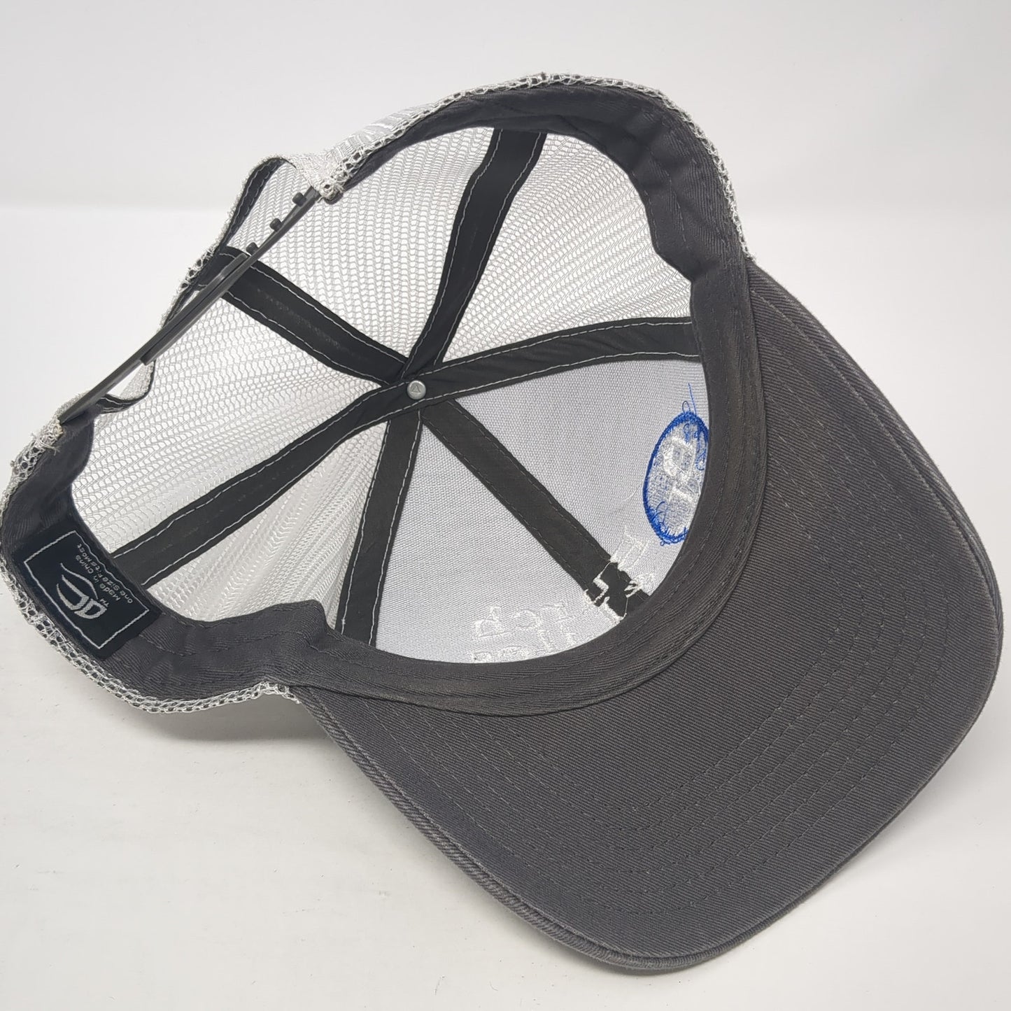 Burch & Liles Snapback Trucker Hat Gray One Size Mesh Back Outdoor Cap