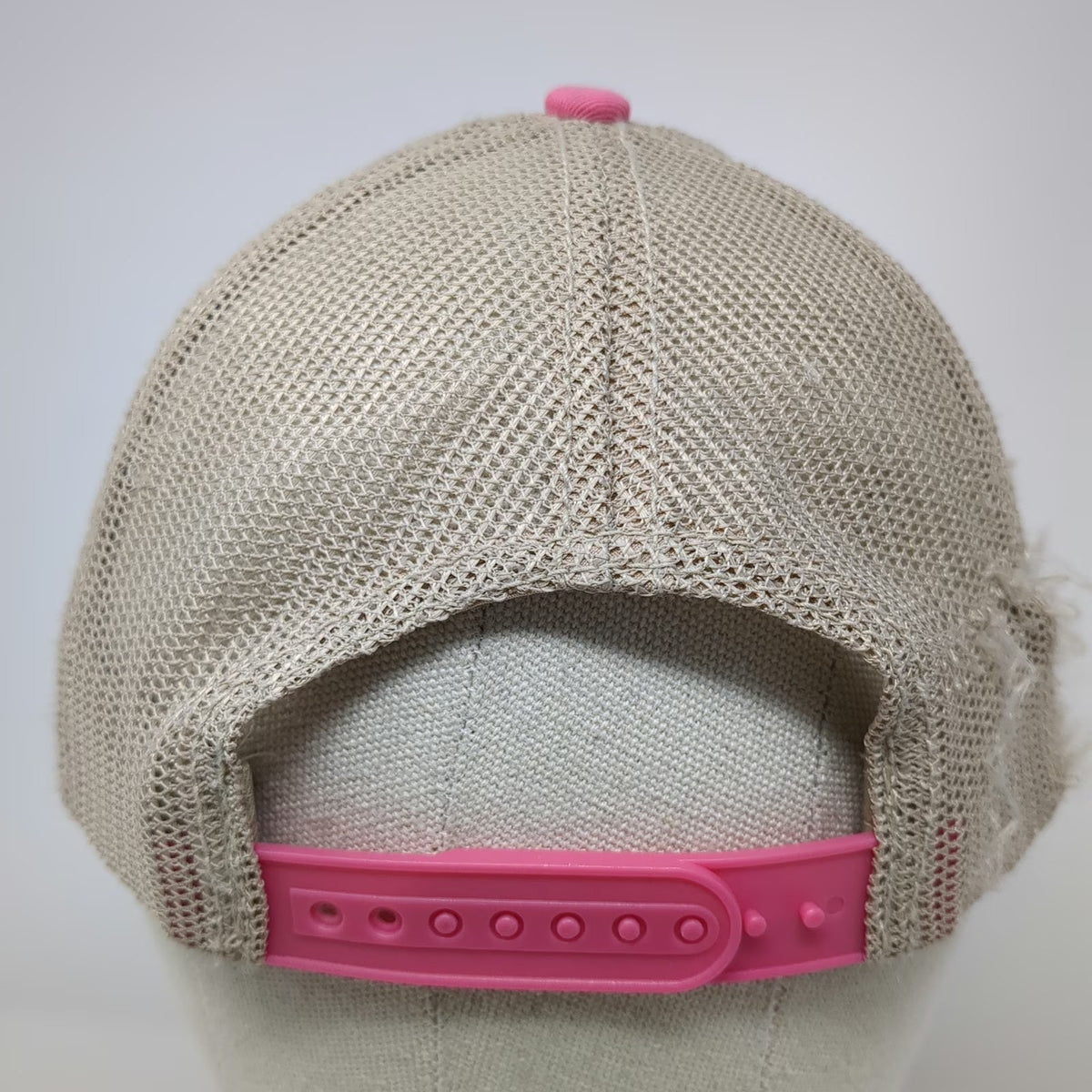 Fahrenheit Stanley Idaho Mountain Patch Pink Trucker Hat One Size Mesh Snapback