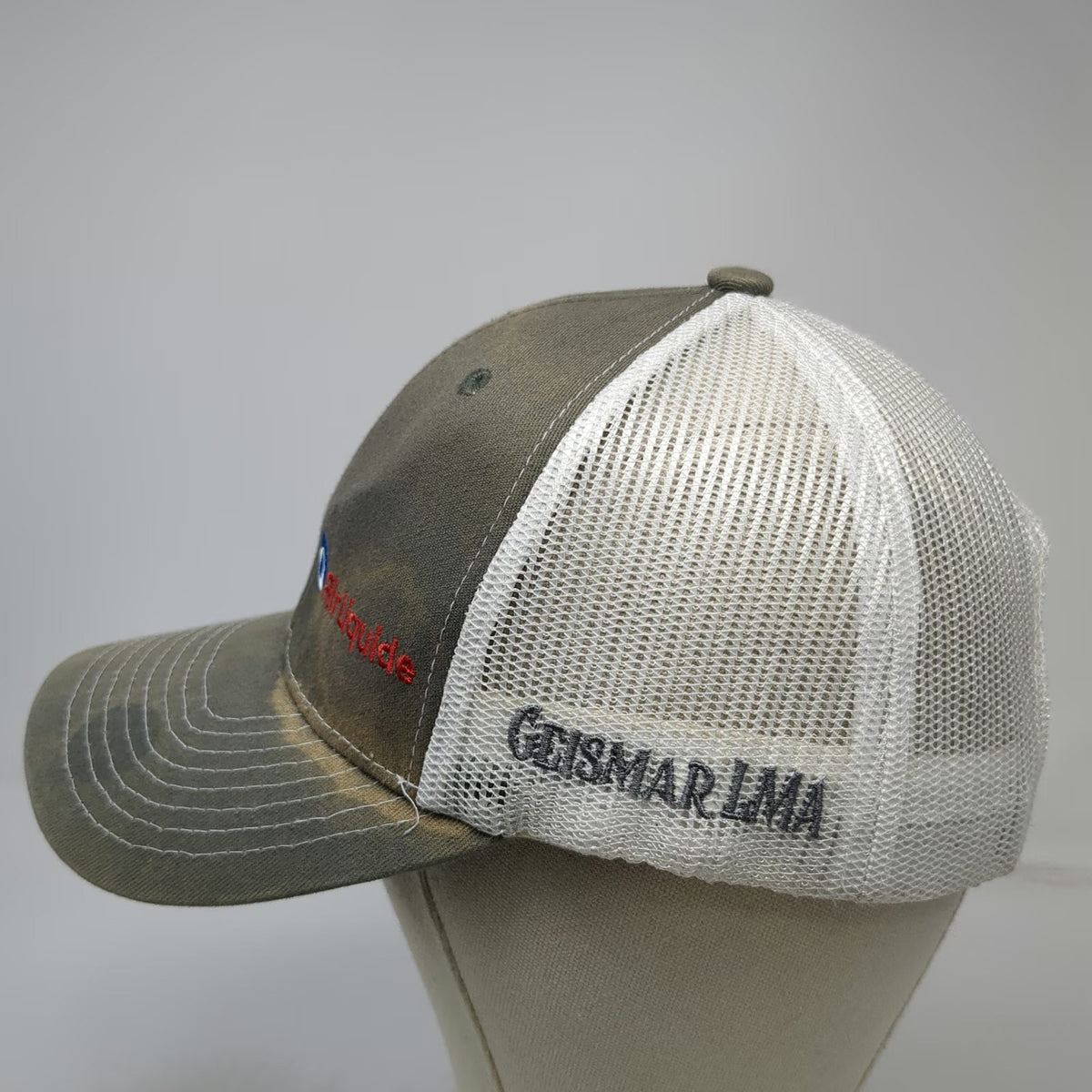 Direct Caps Trucker Hat Gray One Size Mesh Snapback Air Liquide Geismar LMA Logo