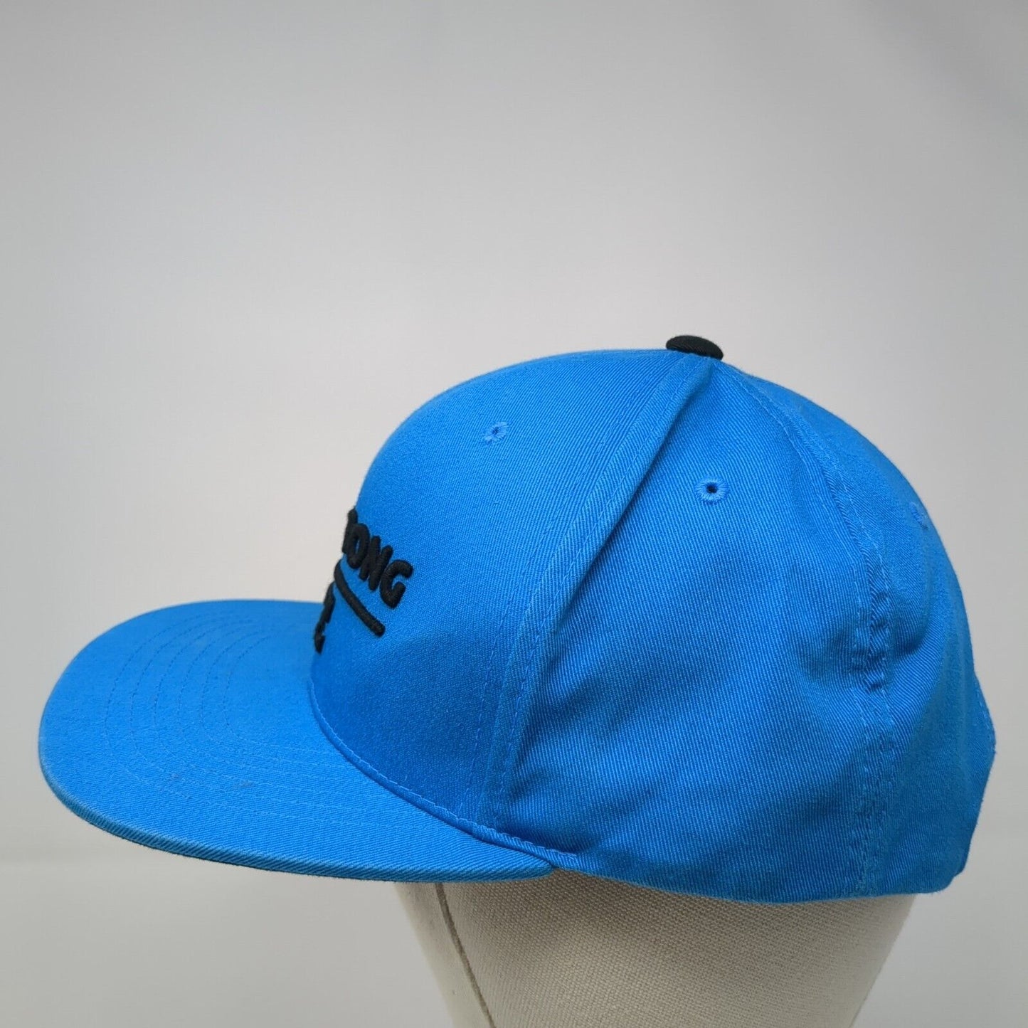 Billabong Snapback Hat Blue One Size Adjustable Embroidered Vented Holes 6 Panel