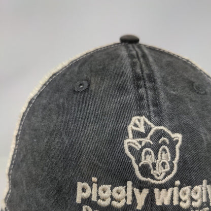 Piggly Wiggly Door County, WI Snapback Trucker Hat Gray OS Embroidered Mesh Back