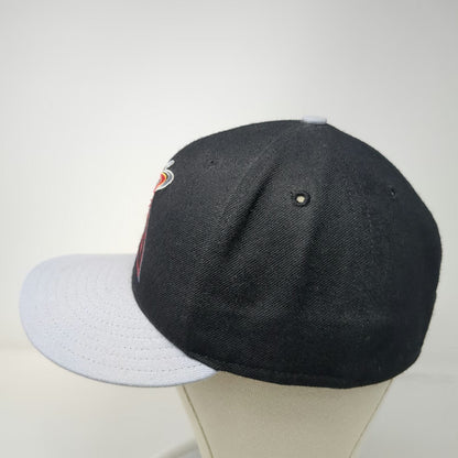 New Era MiLB Salem Keiser Volcanoes Black Gray 7 1/8 Fitted 59Fifty Wool Hat