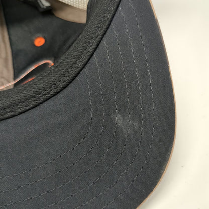 Orvis Trucker Hat Brown Camo One Size Orange Fly Fishing Logo Mesh Snapback